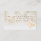 Professioneel glamoureus elegant bokeh roos visitekaartje (Achterkant)