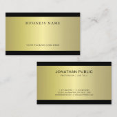 Professioneel Glamoureus Goud Effect Gewoon Trendy Visitekaartje (Voorkant / Achterkant)