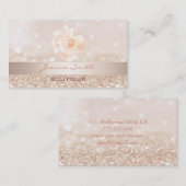 Professioneel glamoureus modern elegant bokeh roos visitekaartje (Voorkant / Achterkant)