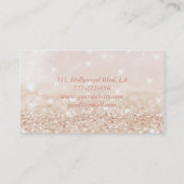 Professioneel glamoureus modern elegant bokeh roos visitekaartje (Achterkant)