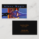 Professioneel glasblaasglas visitekaartje (Voorkant / Achterkant)