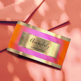 Professioneel Gold-vormig elegant roze Sinaasappel Visitekaartje