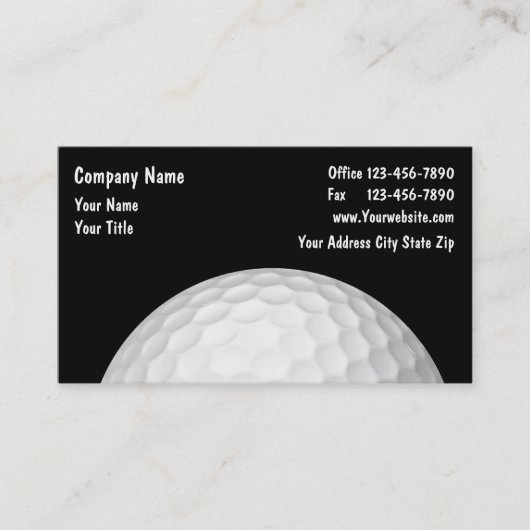 Professioneel Golf Thema Visitekaartje (Voorkant)
