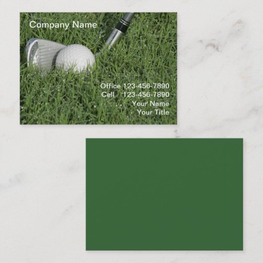 Professioneel Golfthema Visitekaartje (Voorkant / Achterkant)