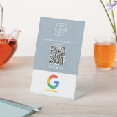 Professioneel Google Reviews QR Code Bedrijfslogo Reclamebord Met Voetstuk (Insitu)