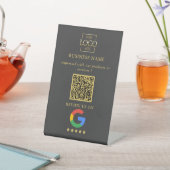 Professioneel Google Reviews QR Code Zakelijk Logo Reclamebord Met Voetstuk (Insitu)