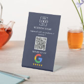 Professioneel Google Reviews QR Code Zakelijk Logo Reclamebord Met Voetstuk (Insitu)