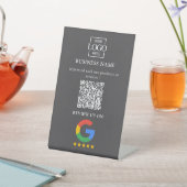 Professioneel Google Reviews QR Code Zakelijk Logo Reclamebord Met Voetstuk (Insitu)