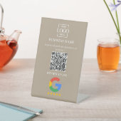 Professioneel Google Reviews QR Code Zakelijk Logo Reclamebord Met Voetstuk (Insitu)