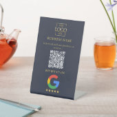 Professioneel Google Reviews QR Code Zakelijk Logo Reclamebord Met Voetstuk (Insitu)
