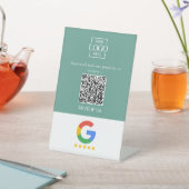Professioneel Google Reviews QR Code Zakelijk Logo Reclamebord Met Voetstuk (Insitu)