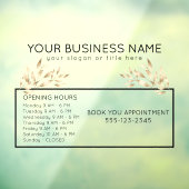 Professioneel goud laat afspraak openingstijden raamsticker (Vel 3)