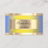 Professioneel goud met elegant geel blauw visitekaartje (Voorkant)