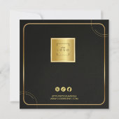 Professioneel Goud & Zwart Bedrijf Groot openingsf Kaart (Achterkant)