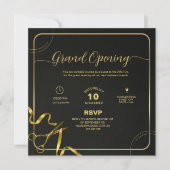 Professioneel Goud & Zwart Bedrijf Groot openingsf Kaart (Voorkant)
