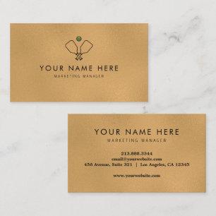 professioneel Goud zwart Pickleball Visitekaartje