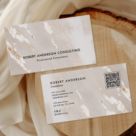 Professioneel Gouden Folie QR Code & Sociale Media Visitekaartje
