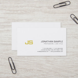 Professioneel gouden monogram stijlvol design visitekaartje