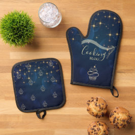 Professioneel,Gouden sterren,Gar whisk,Cupcake,Kok Ovenwant & Pannenlap Set