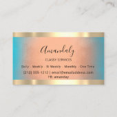 Professioneel, goudvormig, elegant Roos blauw ombr Visitekaartje (Achterkant)