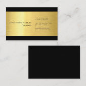 Professioneel goudzwart, modern en elegant design visitekaartje (Voorkant / Achterkant)