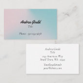 Professioneel Gradiënt Roze en Blauw Visitekaartje