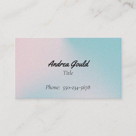 Professioneel Gradiënt Roze en Blauw Visitekaartje