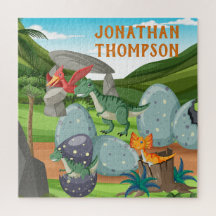 Professioneel grafisch Monogram Jurassic blauw gro