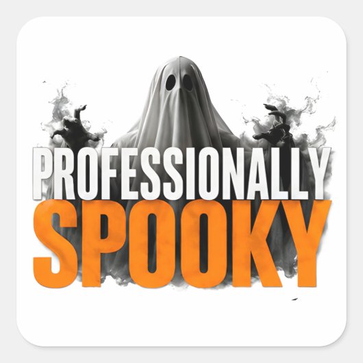 👻 Professioneel Griezelige Grappige Halloween Cit Vierkante Sticker (Voorkant)