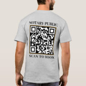 Professioneel Grijs Bedrijf QR Code Notaris Bedrij T-shirt (Achterkant)