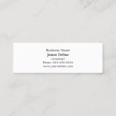 Professioneel Grijs Blauw Monogram Visitekaartje (Achterkant)