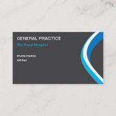 Professioneel Grijs en Blauw Modern Minimalist Visitekaartje (Achterkant)