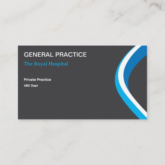 Professioneel Grijs en Blauw Modern Minimalist Visitekaartje (Achterkant)