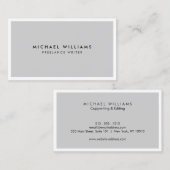 Professioneel grijs en wit Visitekaartje (Voorkant / Achterkant)