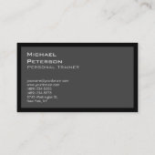 Professioneel grijs fitness Visitekaartje (Achterkant)