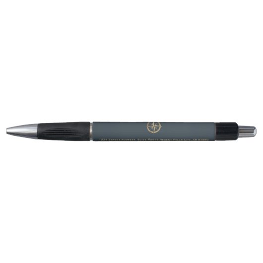 Professioneel grijs goud logo pen (Voorkant)
