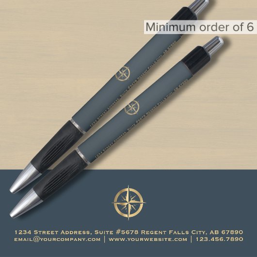 Professioneel grijs goud logo pen