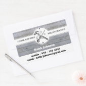 Professioneel grijs hout — Handyman Construction Rechthoekige Sticker (Envelop)
