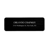 Professioneel Grijs Houten Ontwerp Modern Elegant Etiket (Voorkant)