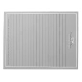 Professioneel grijs minimalist notitieblok (Voorkant)