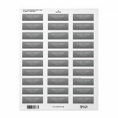 Professioneel grijs minimalistisch etiket (Full Sheet)