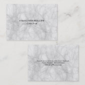 Professioneel grijs minimalistisch platte moderne visitekaartje (Voorkant / Achterkant)