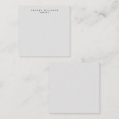 Professioneel grijs modern, gewoon uniek notitiekaartje (Voorkant / Achterkant)