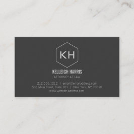 Professioneel  grijs monogram Logo Visitekaartje