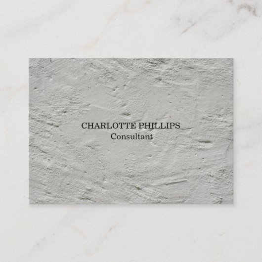Professioneel grijs muurschilderij visitekaartje (Voorkant)