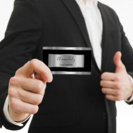 Professioneel, grijs omhuld rokerzwart visitekaartje