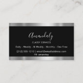 Professioneel, grijs omhuld rokerzwart visitekaartje (Achterkant)