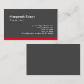 Professioneel grijs rood Visitekaartje (Voorkant / Achterkant)