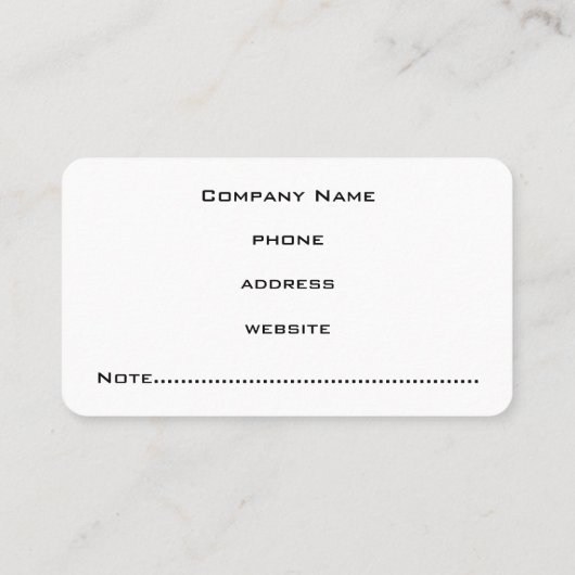 Professioneel grijs Visitekaartje (Achterkant)