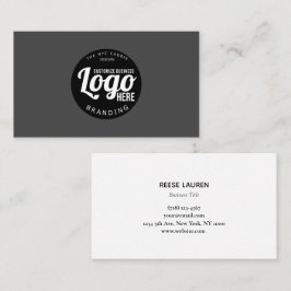 Professioneel grijs Visitekaartje met Logo